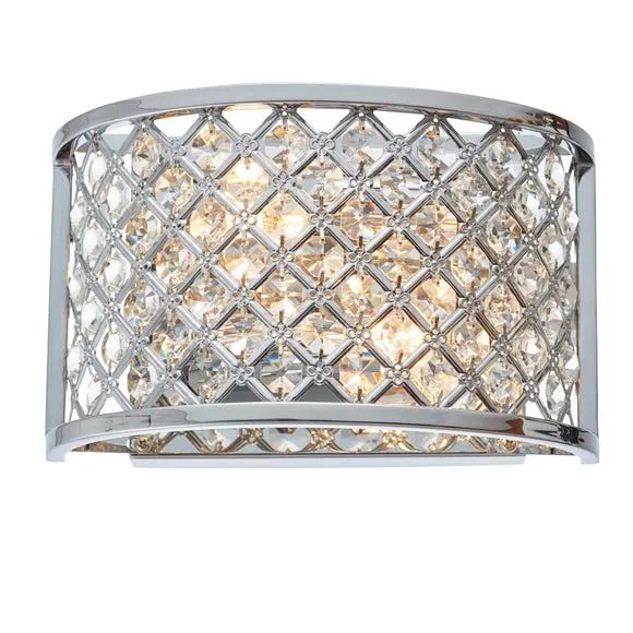 Vogue Hudson 2 Light Crystal Wall Light 4