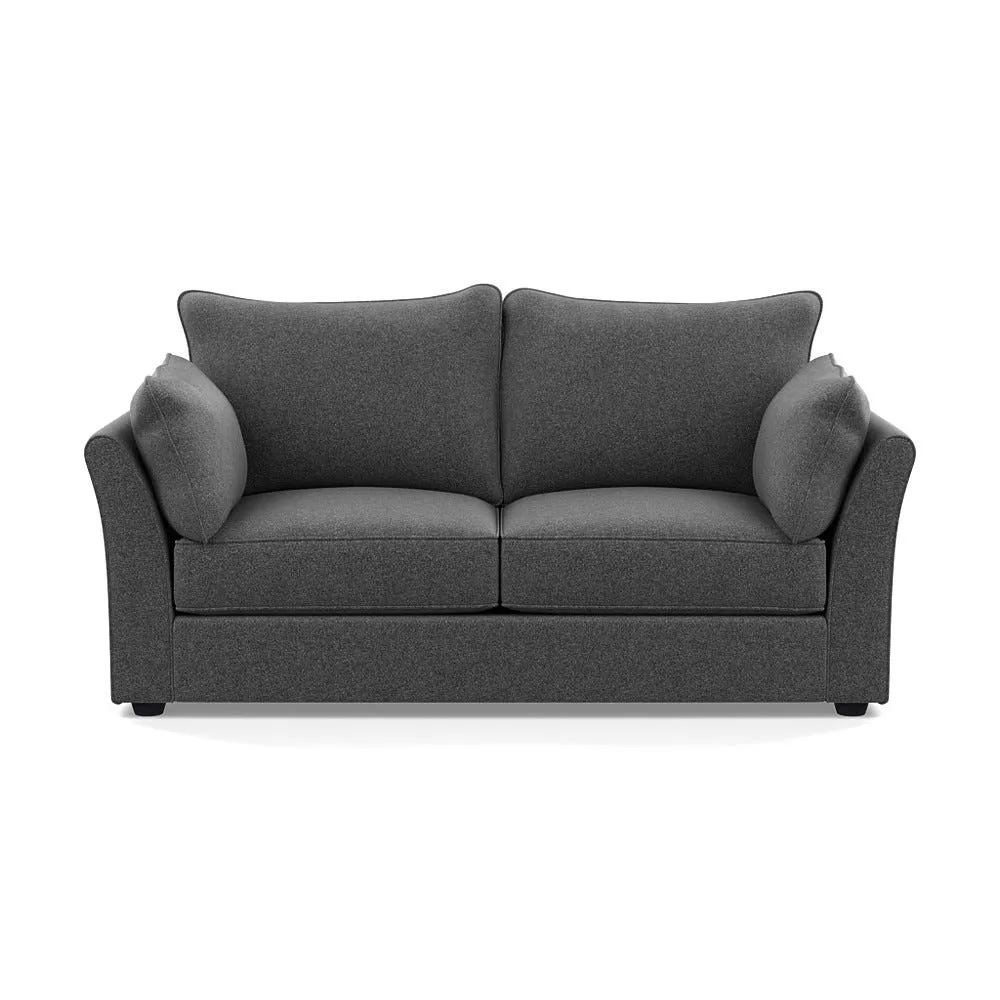 Heal's Tailor 3 Seater Sofa Melton Wool Granite Black Feet 1