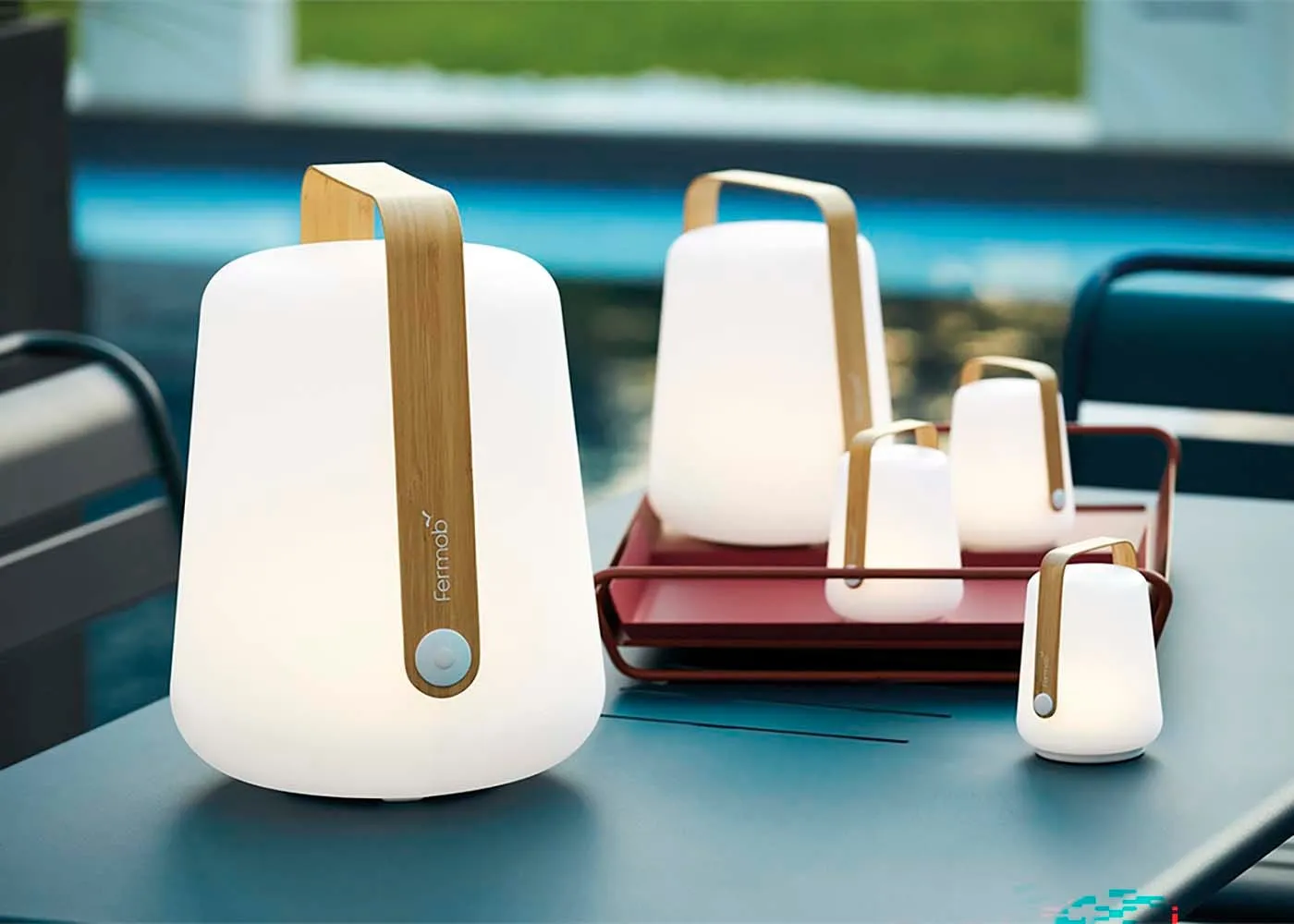 Fermob Balad2 LED Medium Outdoor Lamp Bamboo 3