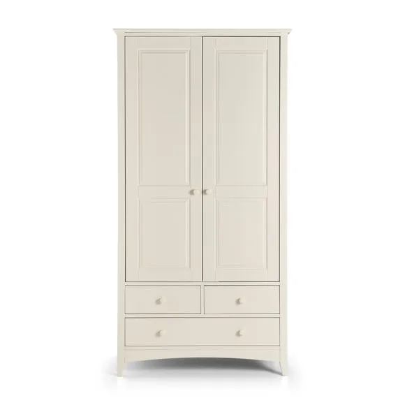 Cameo Double 3 Drawer Wardrobe, Stone 4
