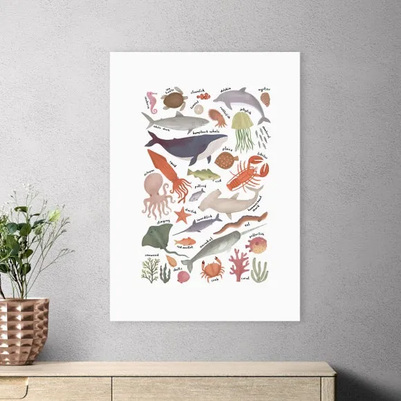 East End Prints Ocean Life Chart by Kid of the Village 1