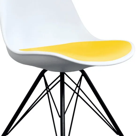 Fusion Living Soho White Plastic Dining Chair 6