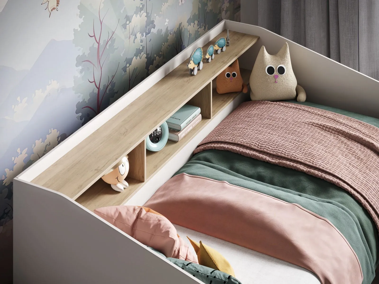 Flair Leni Day Bed in Light Oak 4