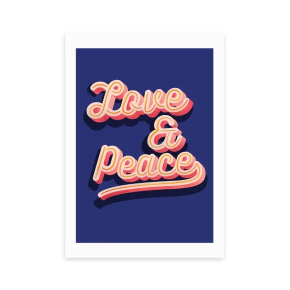 East End Prints LOVE AND PEACE Print by Show Me Mars 2