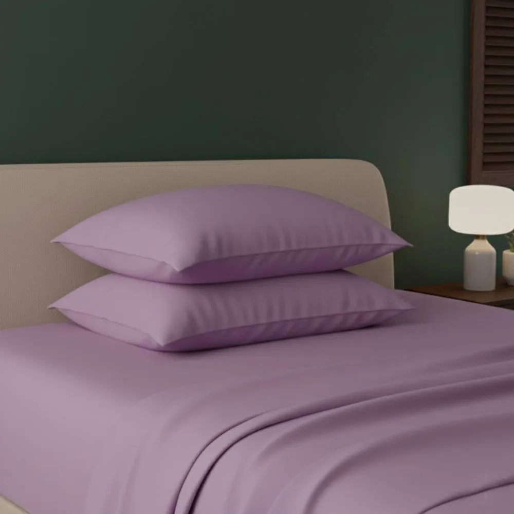 Snug City Flannelette Pillowcases Soft Brushed Pillow Covers Warmth & Comfort in Lilac
