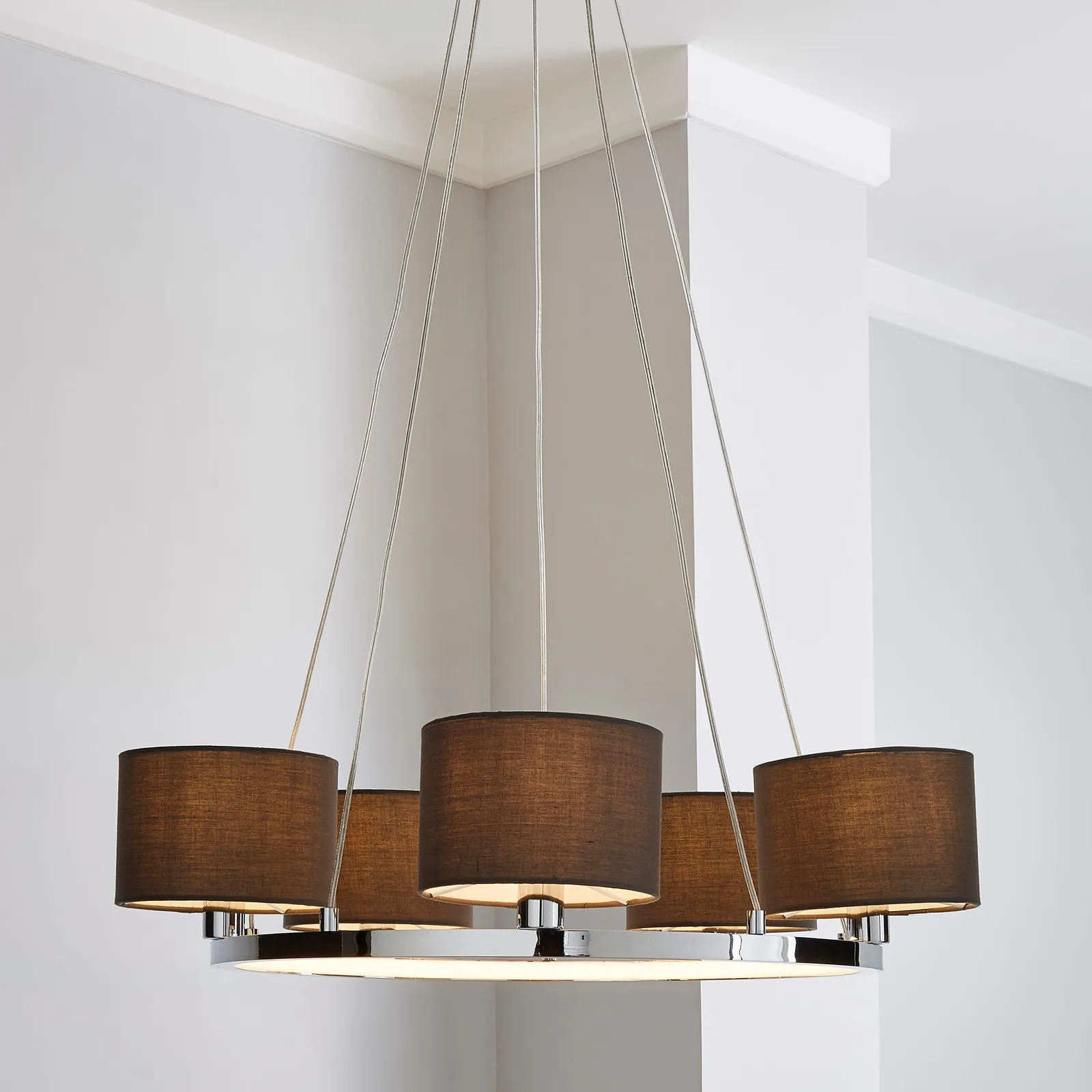 Talinn Dual Lit Integrated LED Ceiling Fitting Grey