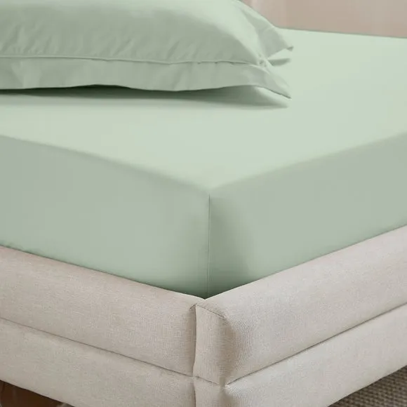 Dorma Crisp & Fresh 400 Thread Count Egyptian Cotton Percale Fitted Sheet 1