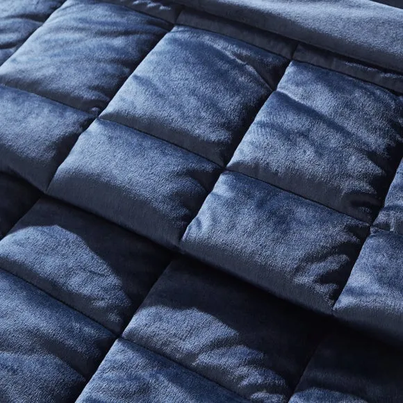 Catherine Lansfield Kingsley Matt Velvet Quilted Bedspread 3