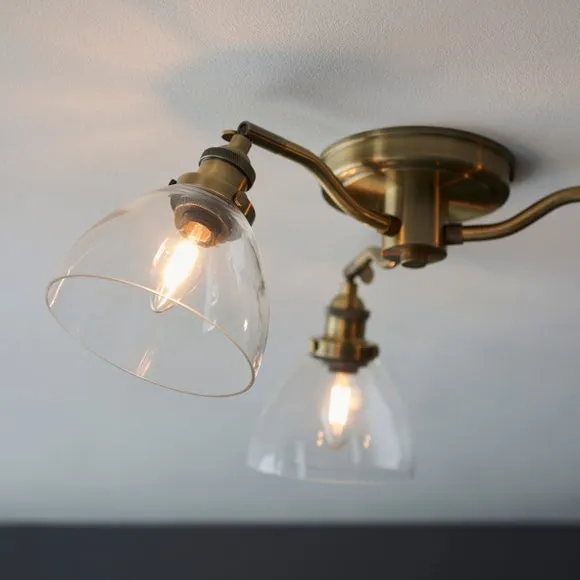 Vogue Tobermory Industrial 3 Light Adjustable Semi Flush Ceiling Light 2
