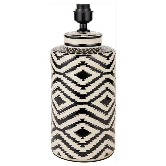 Chirala Tall Ikat Ceramic and Velvet Table Lamp 5