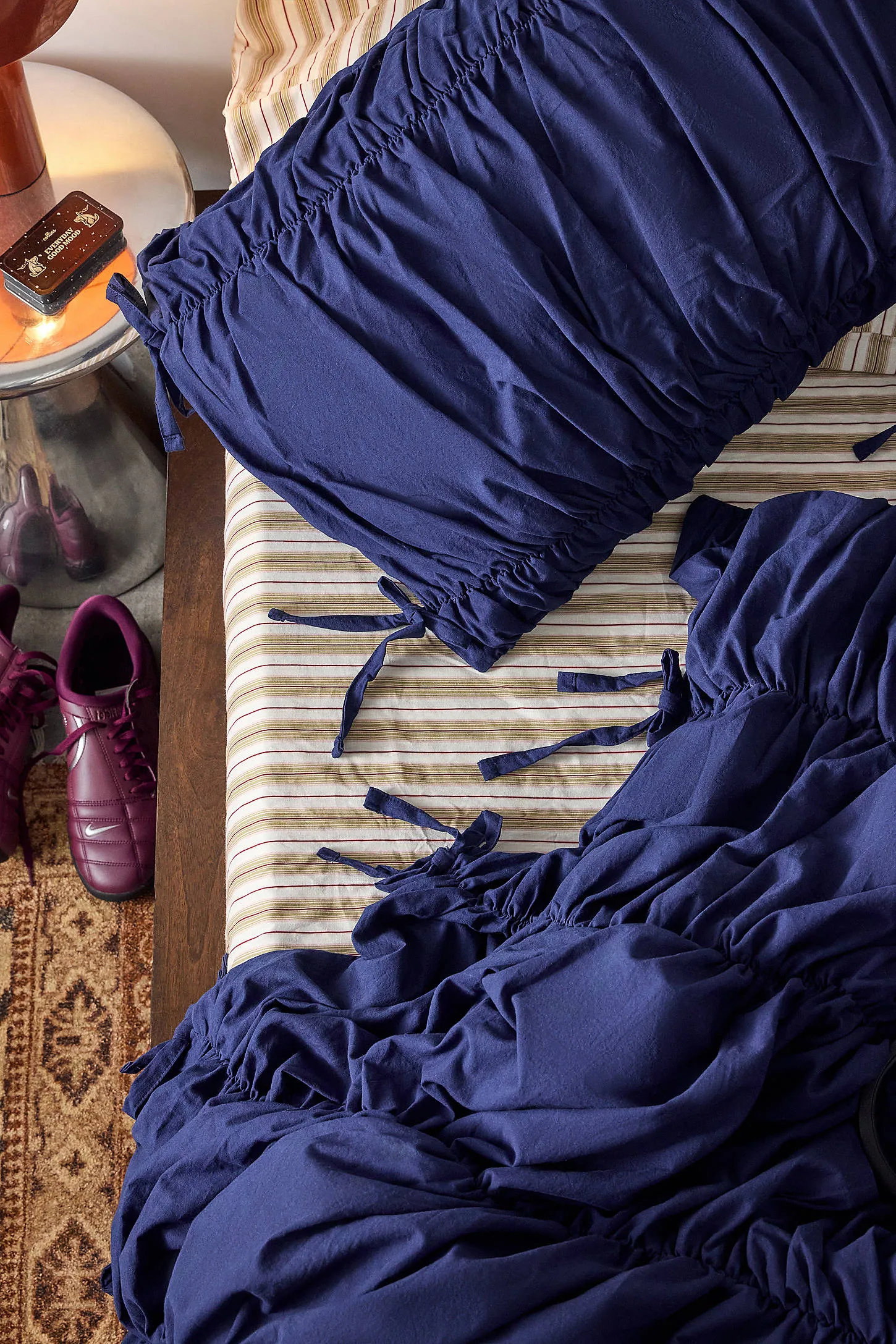 Cinched Duvet Set - Navy 2