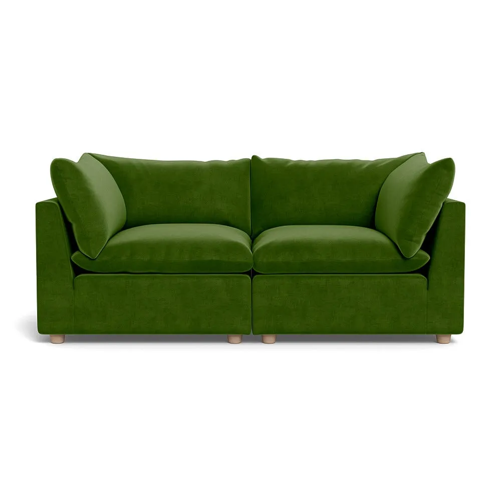 Heal's Astrid 3 Seater Sofa Smart Luxe Velvet Grass Natural Beech Feet 1