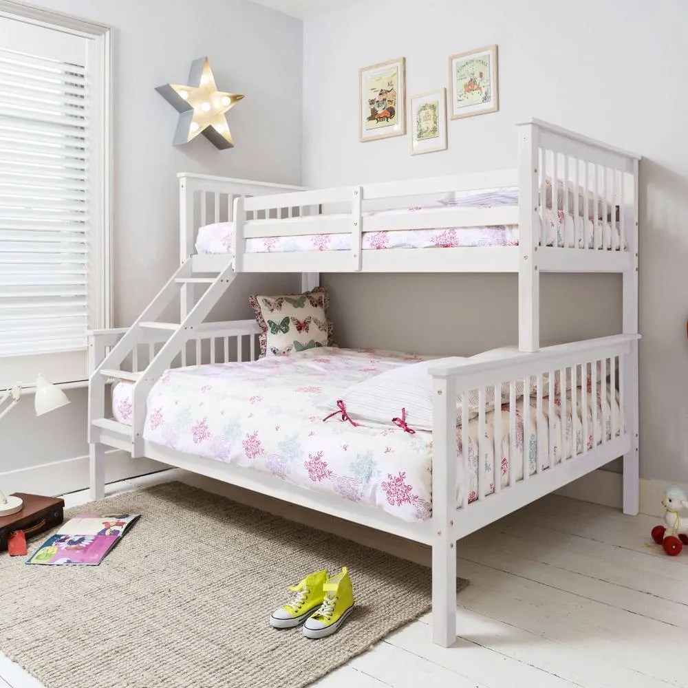 Nöa and Nani Hanna Triple Bunk Bed with Single and Double Bed in White