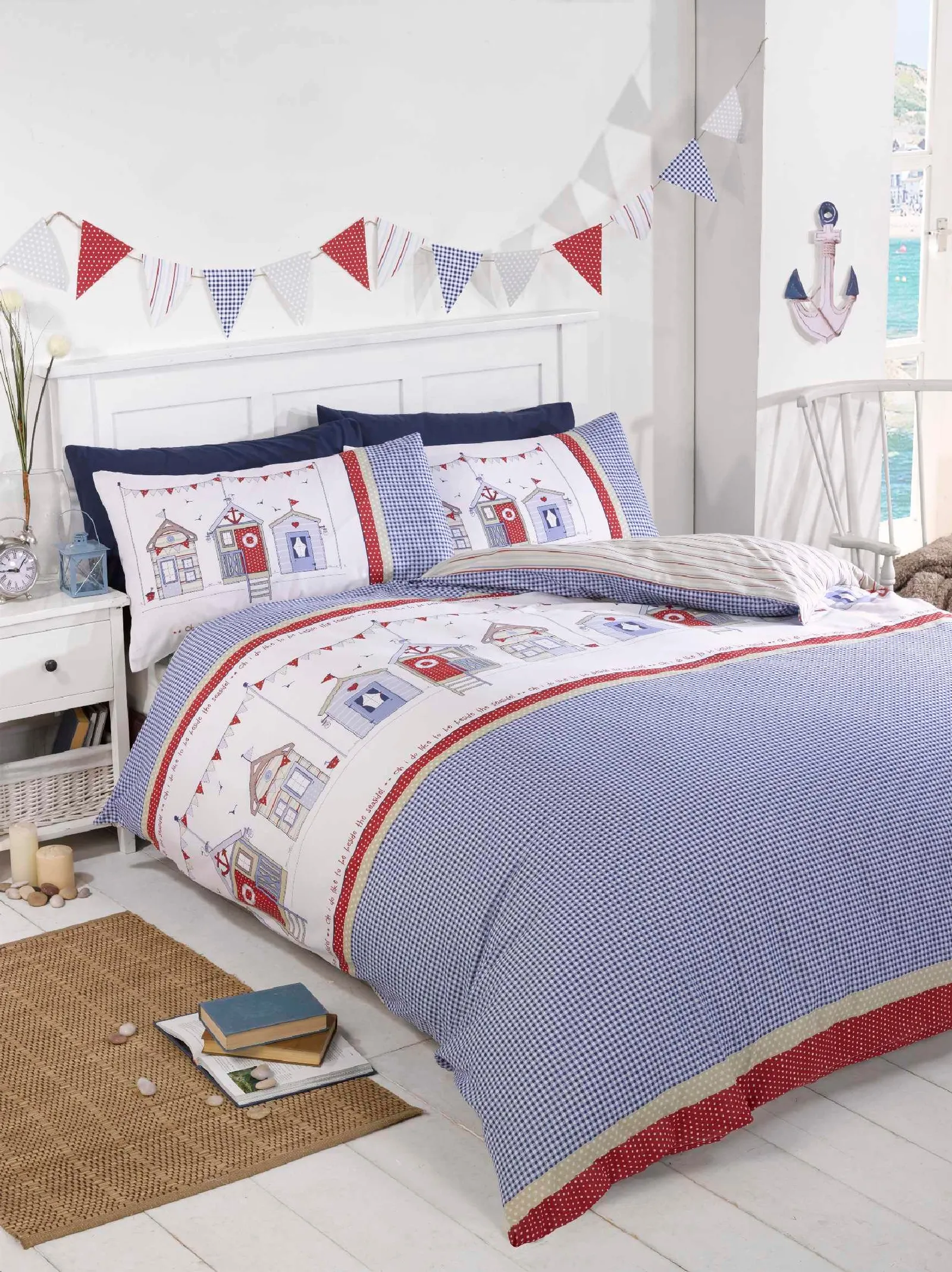Rapport Home Beach Hut Polycotton Duvet Set with Pillowcase