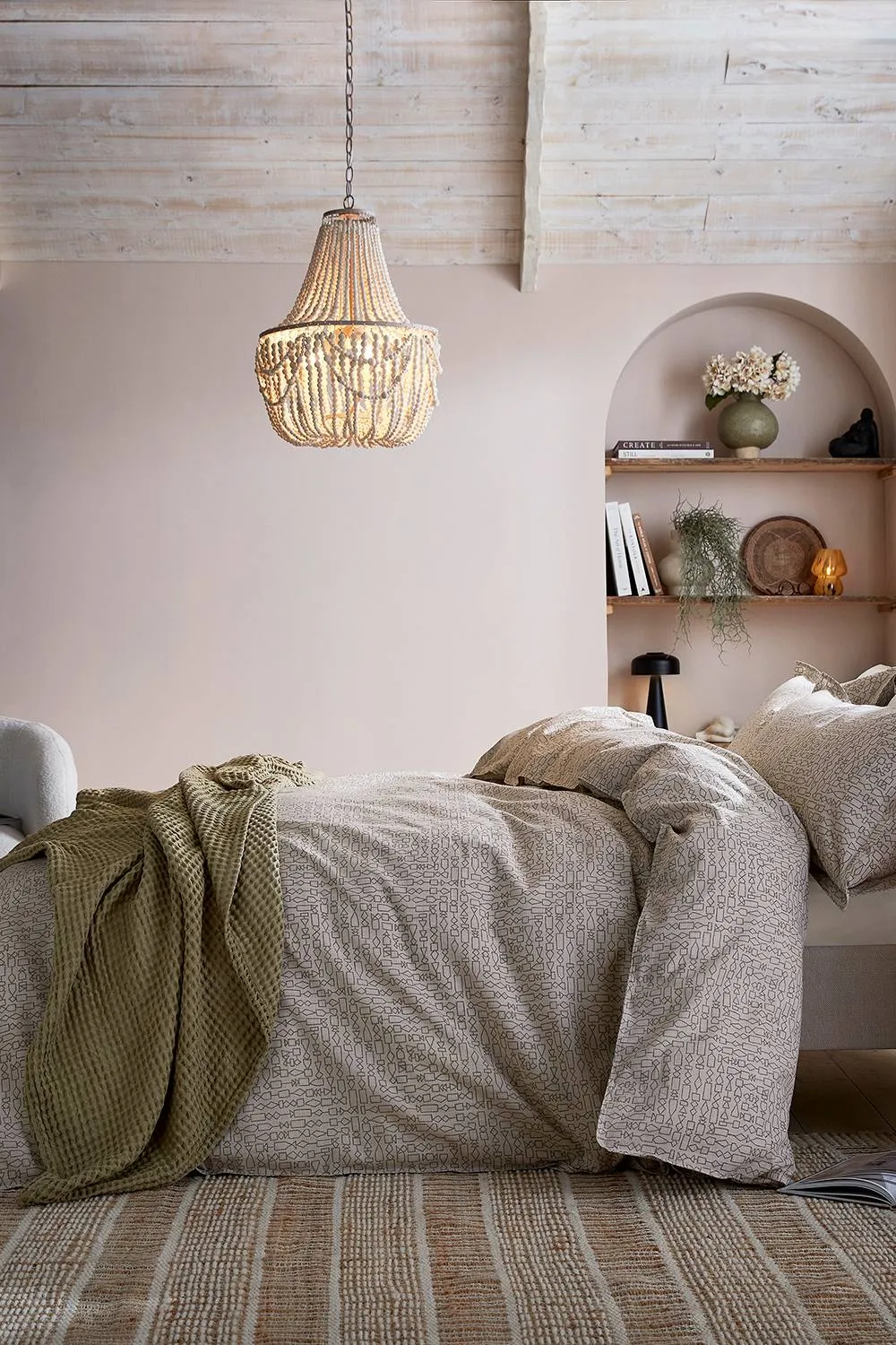 Abigail Ahern x Murmur 'Lara' Cotton Duvet Cover Set in Green