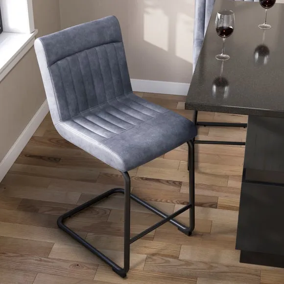 Felix Counter Height Cantilever Bar Stool, Faux Leather 5