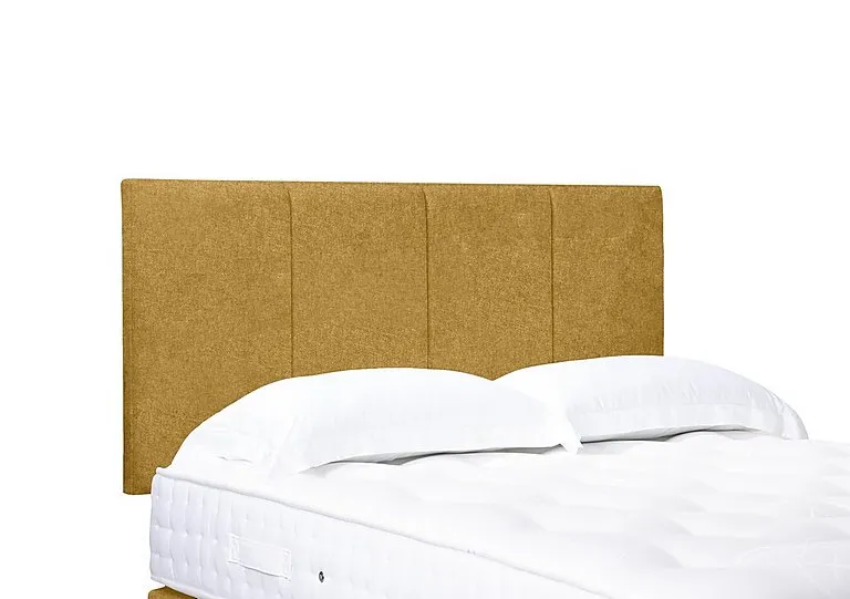Artisan Collection Linear Standard Strutted Headboard - Single - Tweed Mustard