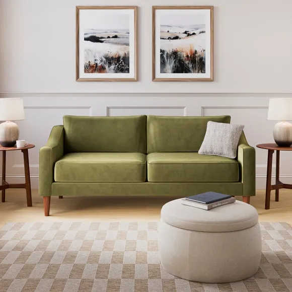 Hugo Velvet 3 Seater Sofa