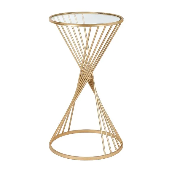 Pacific Liberty Side Table, Iron & Glass 3