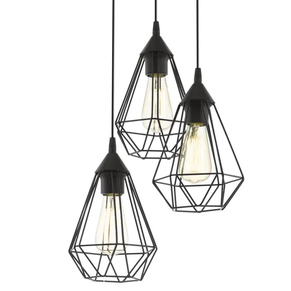 EGLO Tarbes Industrial 3 Light Adjustable Cluster Ceiling Light 2