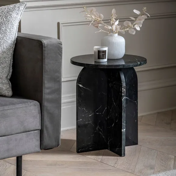 Amora Solid Marble Side Table 1