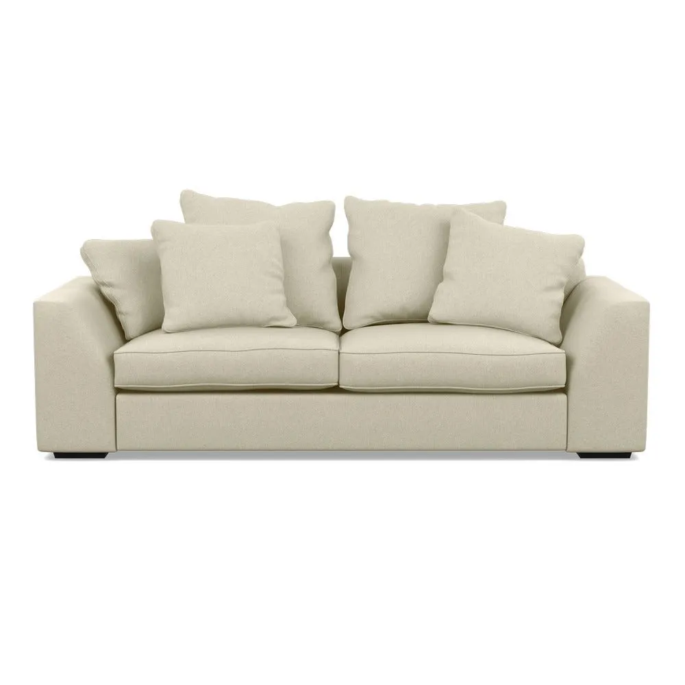 Heal's Cumulus 4 Seater Sofa Cotton Grain Black Feet 3