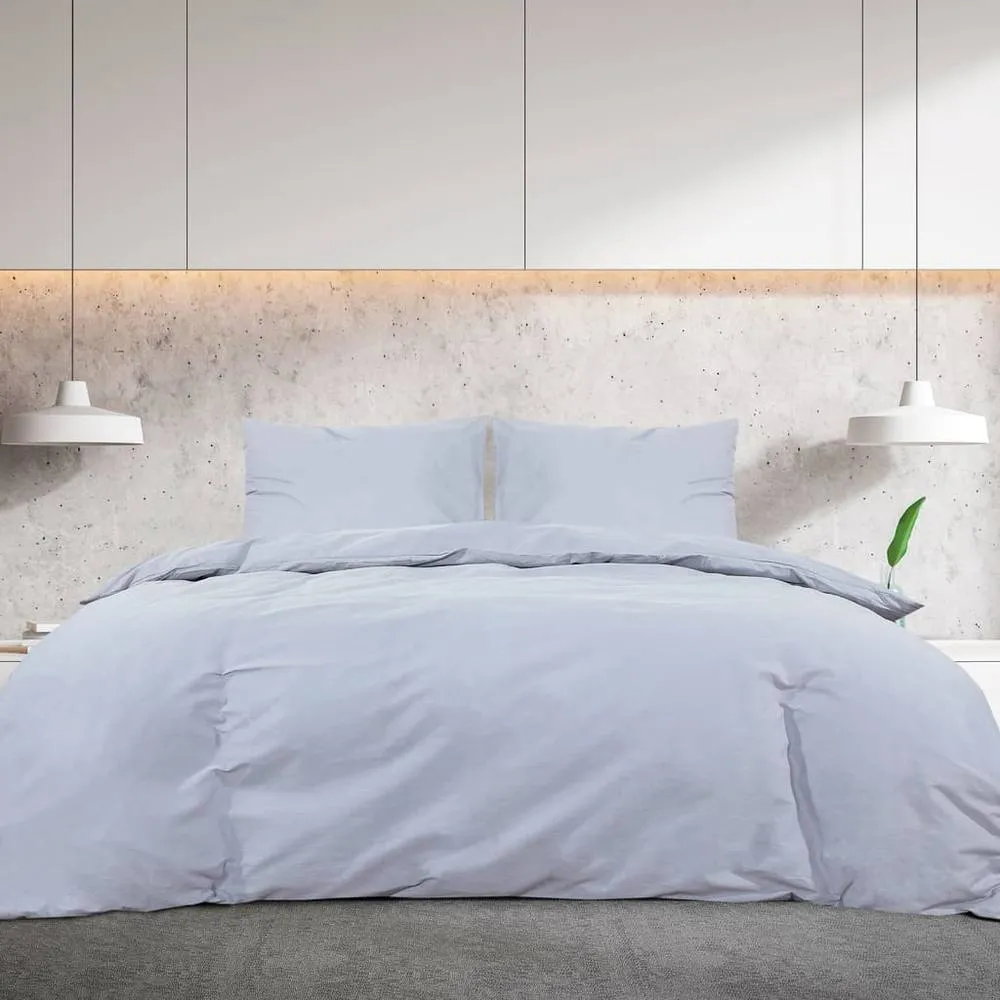 Berkfield Home Elegant Duvet Cover Set Grey 140x200 cm Light-weight Microfiber