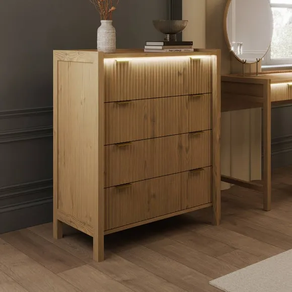 XR Living Dakota 4 Drawer Chest with App Controlled LED Lights