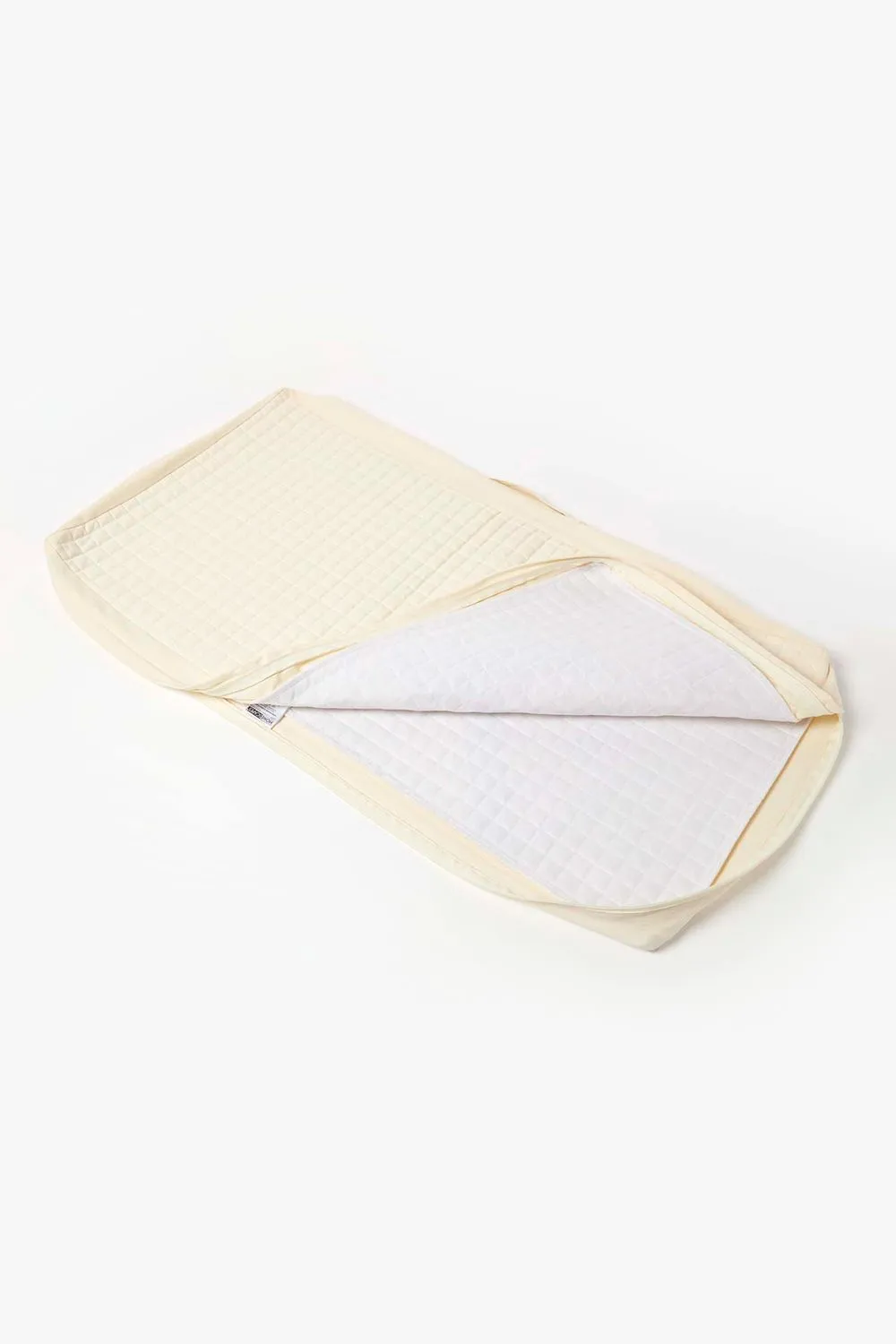 Homescapes Quilted Cotton 2 Seater Orthopaedic Booster Cushion Cover in Cream 3