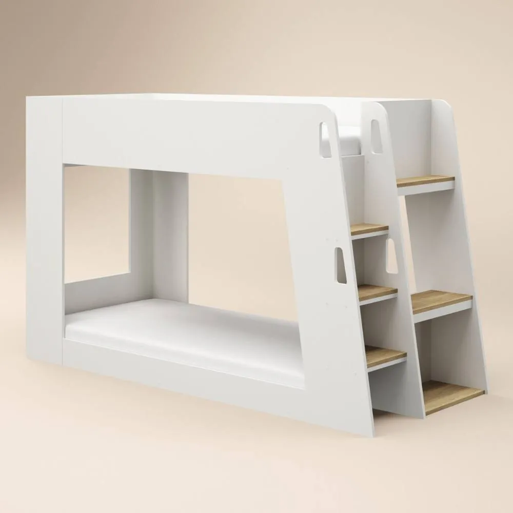 Flair Fern Bunk Bed White & Oak 3