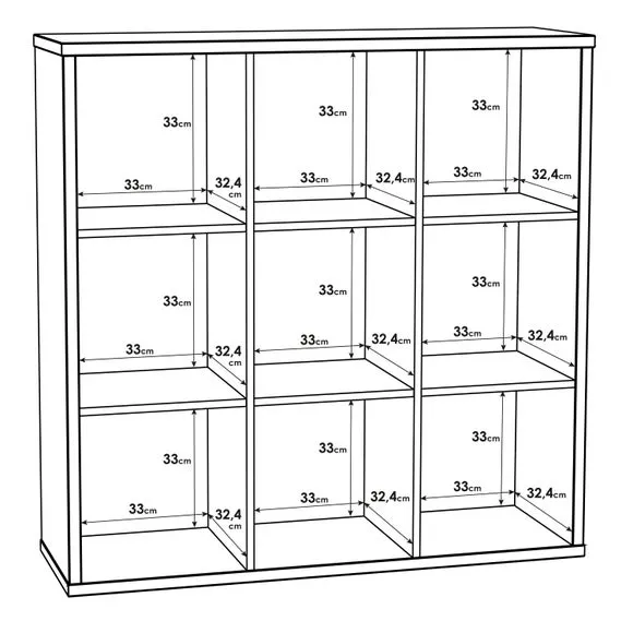 Furniture To Go Mauro 3 Shelf Cube Storage Unit 5
