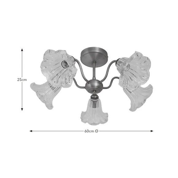 Sophia Floral 5 Light Ceiling Light 6