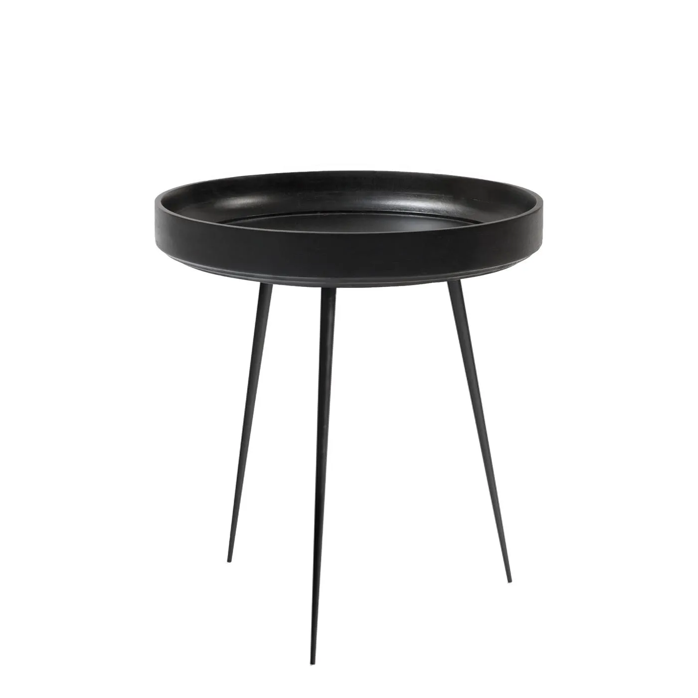Mater Bowl Table Medium Black Stained Mango Wood 3
