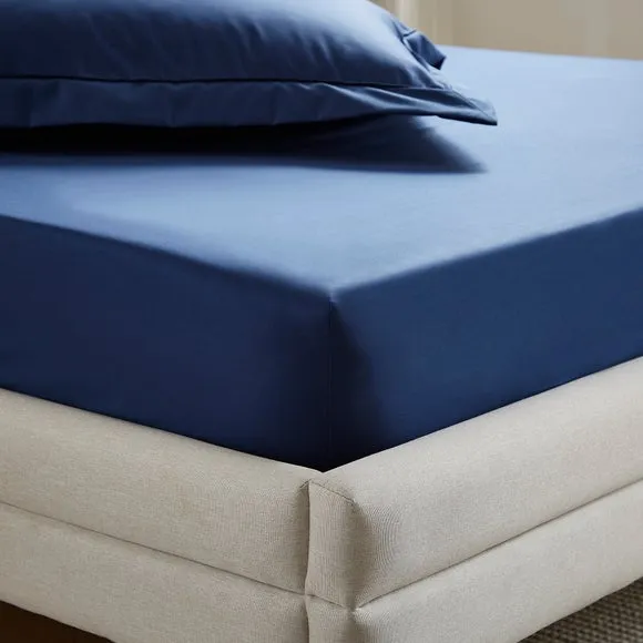 Dorma Crisp & Fresh 400 Thread Count Egyptian Cotton Percale Fitted Sheet 1