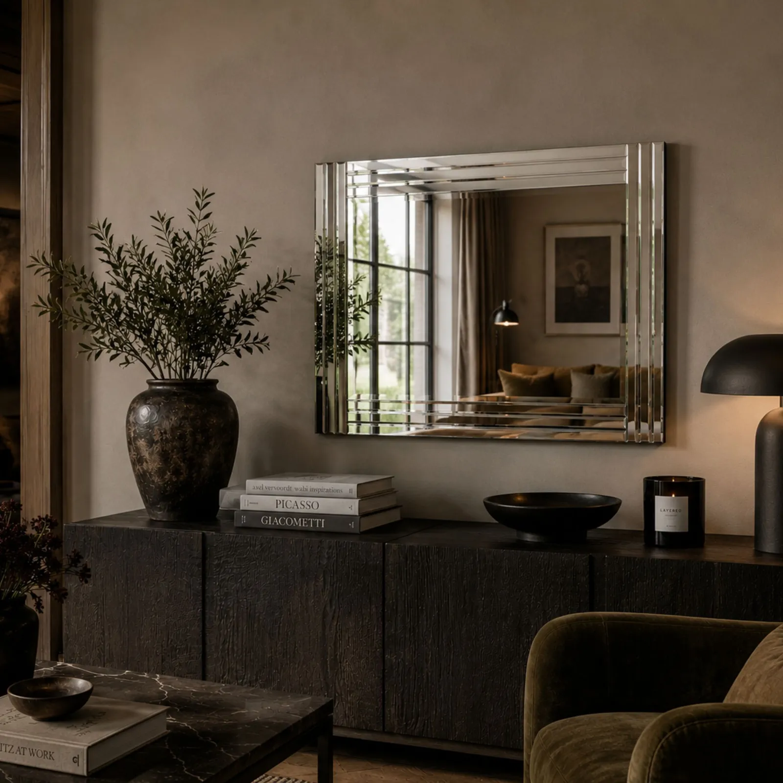 Yearn Mirrors Triple Surround Wall Mirror 120x80cm in Clear 3