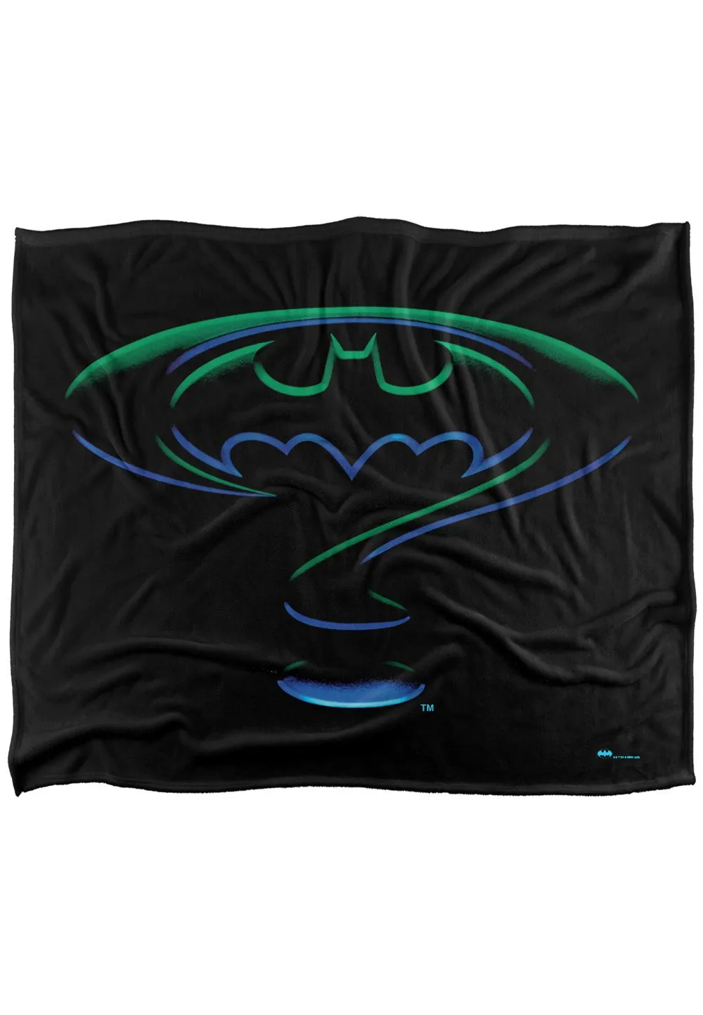 Batman Blanket, 152x127 cm Forever Logo Silky Touch Super Soft Throw Blanket in White