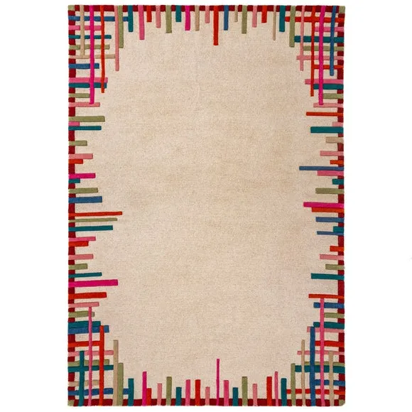 Sketch Border Wool Rug 5
