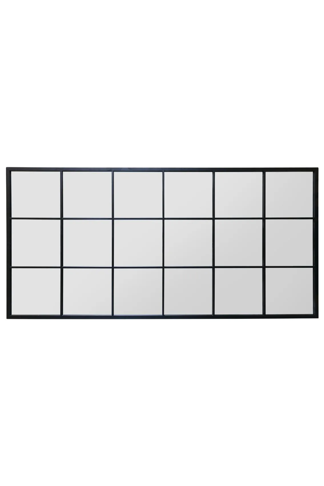 MirrorOutlet The Fenestra Black Modern Window Mirror 174CM X 85CM 4