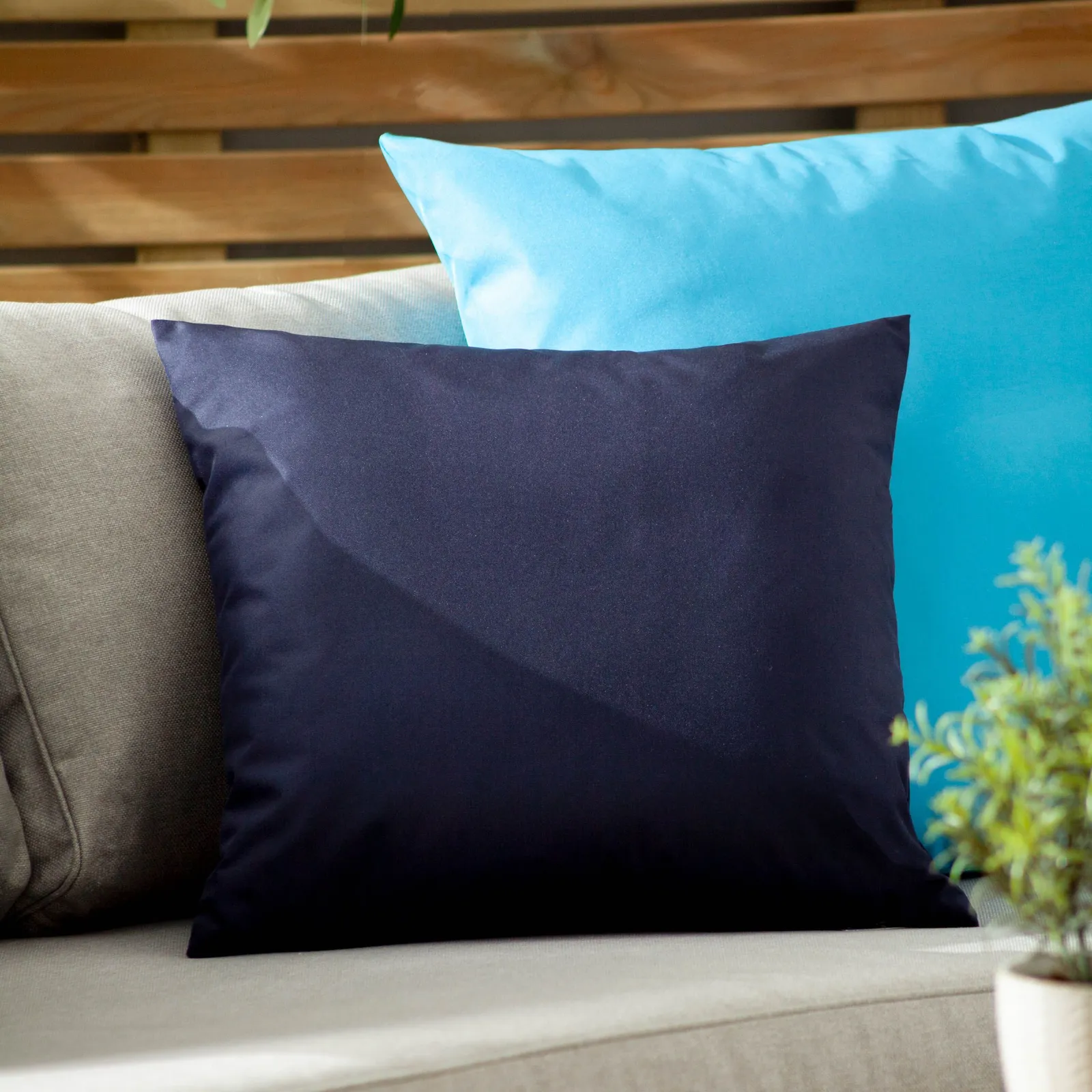 Furn Plain Vibrant Water & UV Resistant Outdoor Cushion in Navy