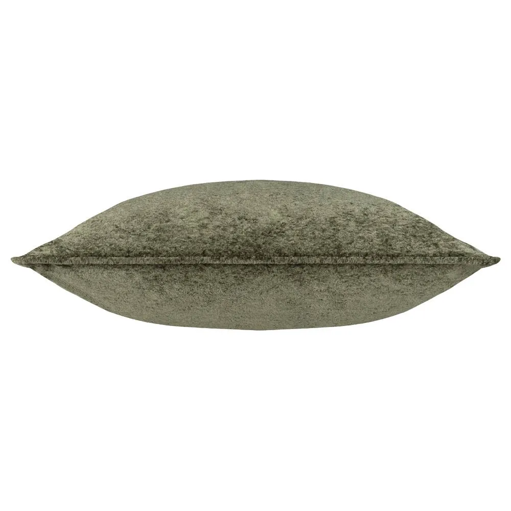 Paoletti Lustre Crushed Velvet Cushion in Green 3