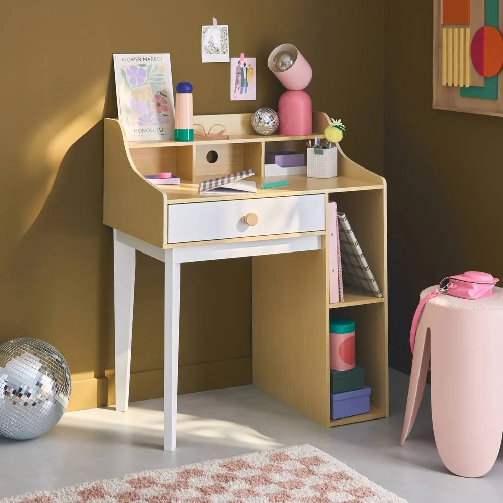 sweeek Children's desk with drawer & shelves in White