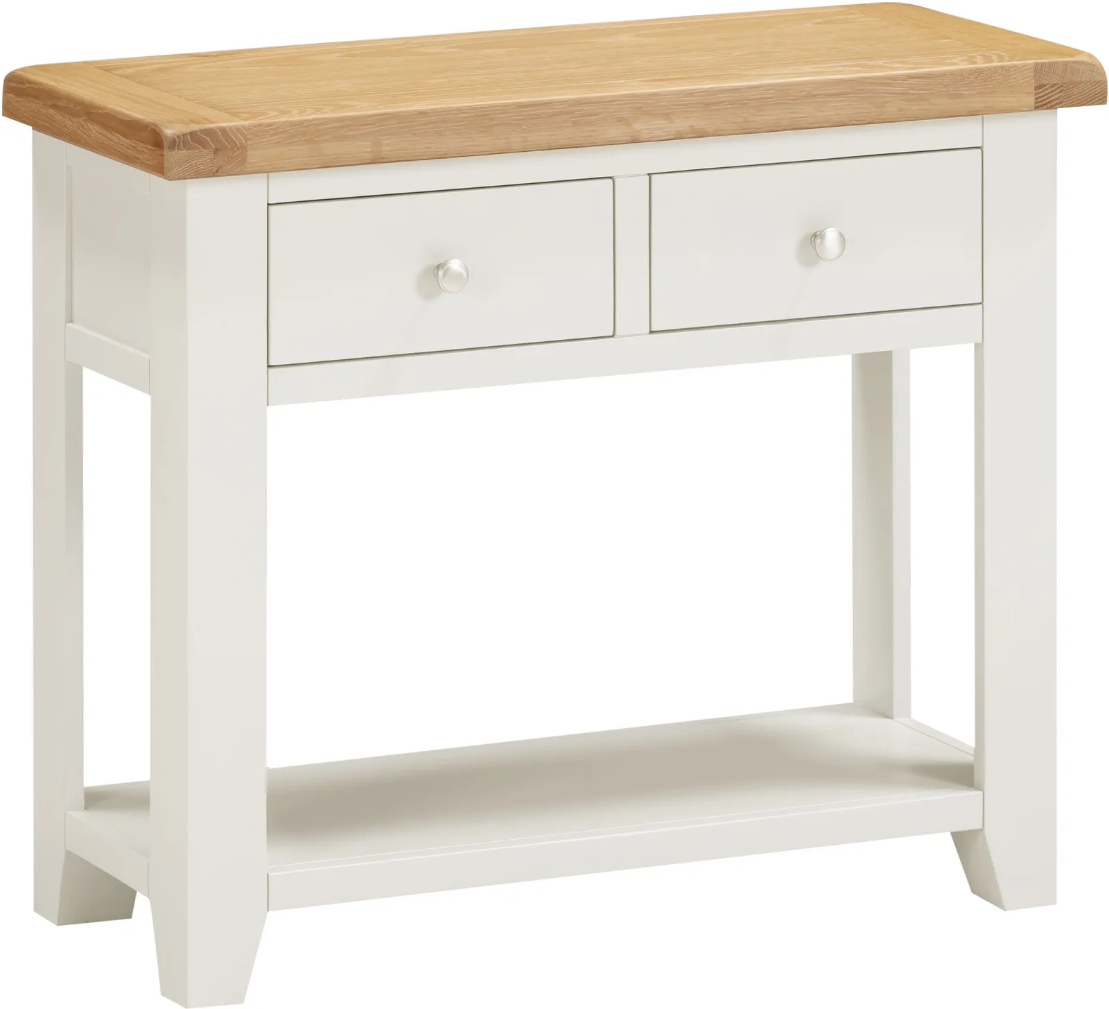 Seconique Windsor 2 Drawer Console Table (Fully Assembled) in Ivory 2