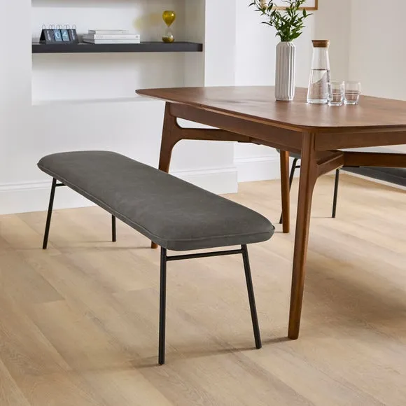 Barker Dining Bench, Faux Leather 2