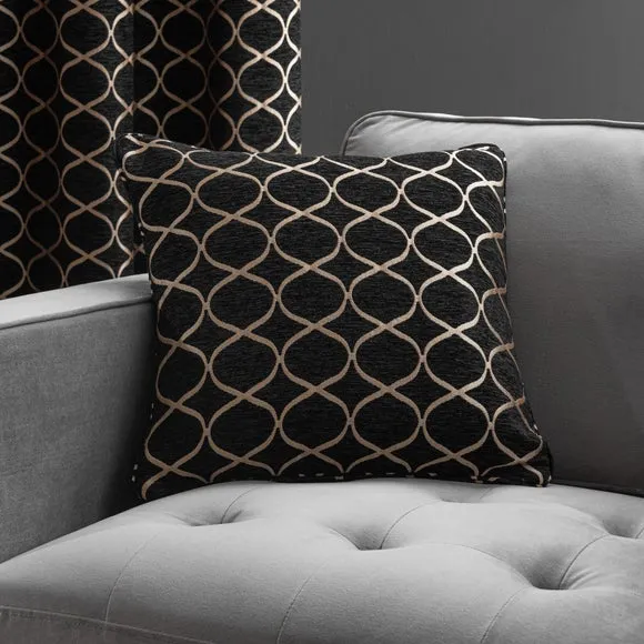 Ogee Chenille Feather Filled Cushion