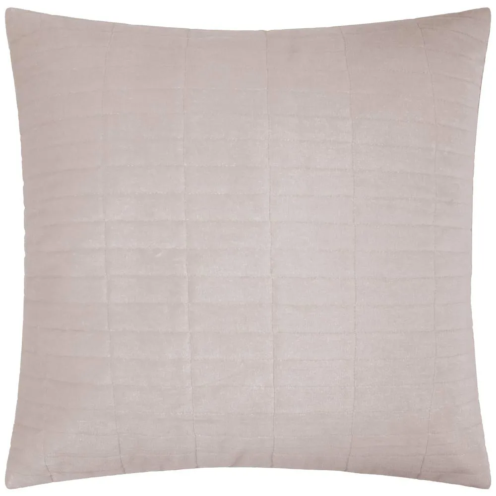Yard Dales Quilted 100% Cotton Velvet Cushion in Natural 2