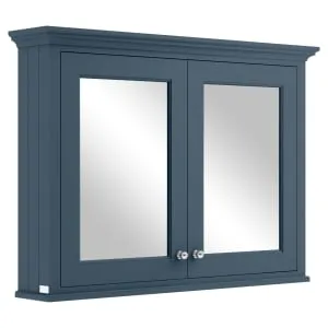 Bayswater Stiffkey Blue Bathroom Mirror Cabinet - 1050mm