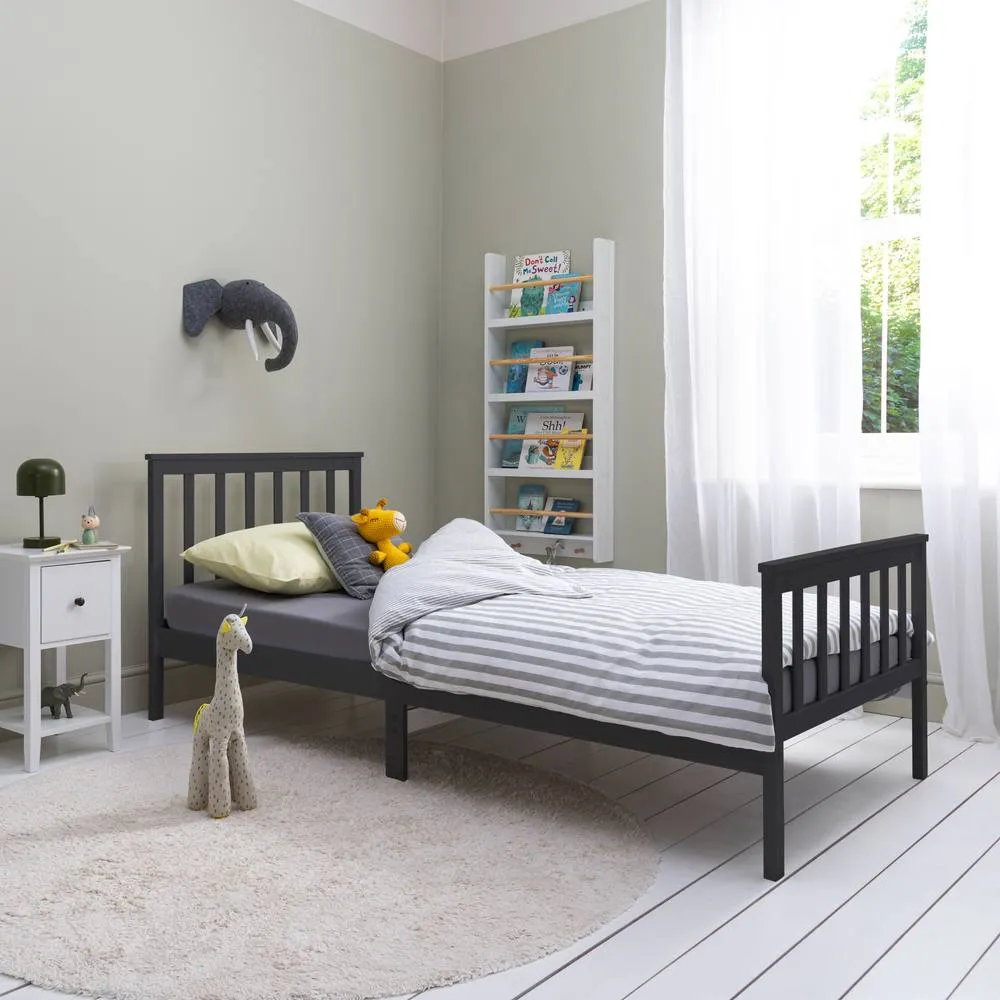 Nöa and Nani Otis Single Bed 3ft Frame in Anthracite in Grey