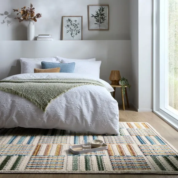 Maxwell Grid Washable Rug 1