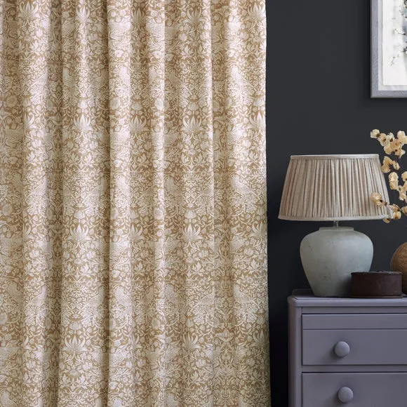 William Morris At Home Strawberry Thief Pencil Pleat Curtains 3