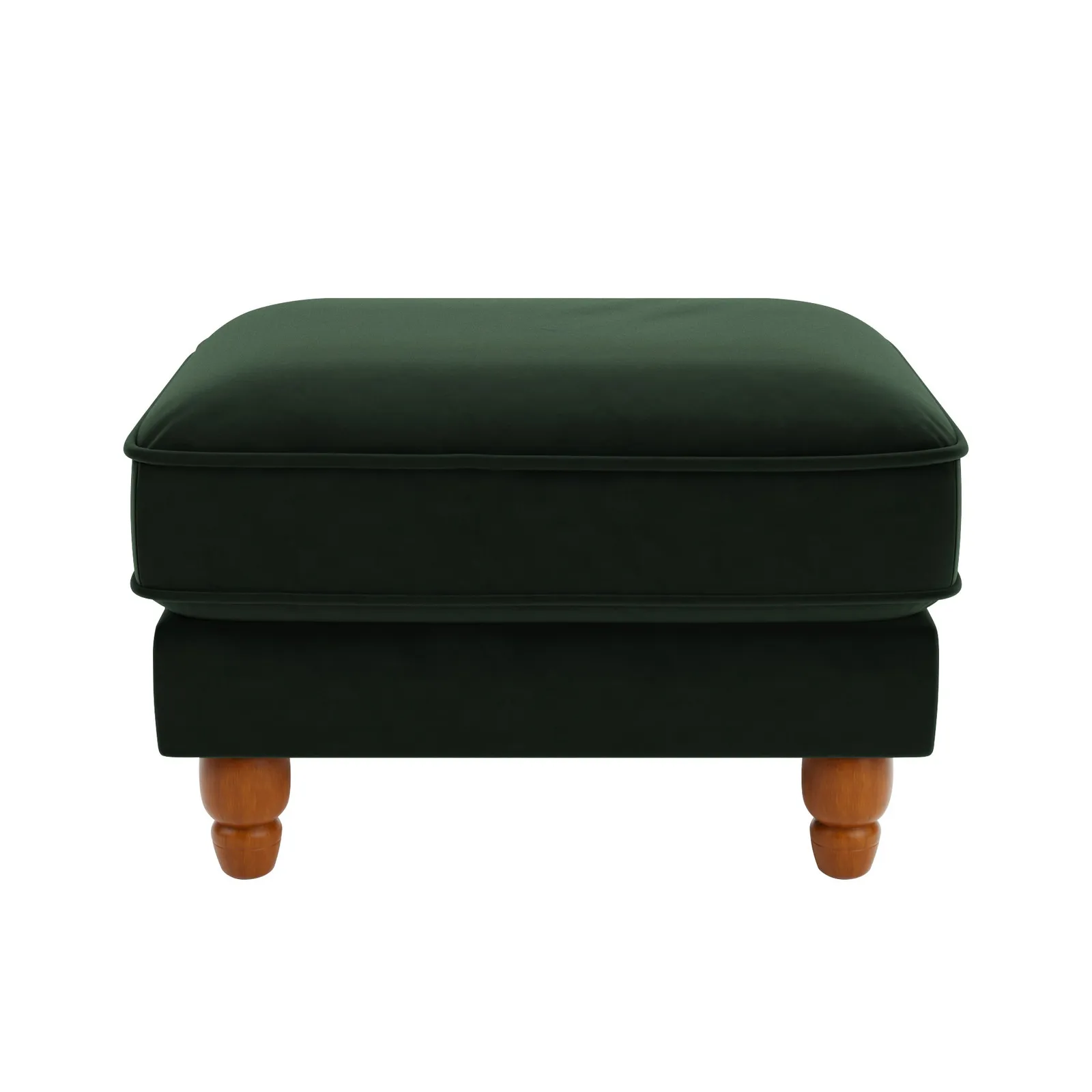 Beatrice Velvet Footstool Green